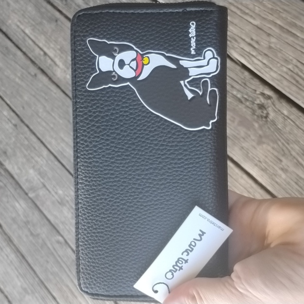 Marc Tetro Black Wallet with Dog Design